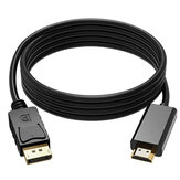 Cáp chuyển đổi 1.8M DisplayPort sang HDMI tương thích 4K * 2K để kết nối laptop với máy chiếu