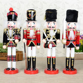 Soldado de cascanueces de madera antiguo hecho a mano decoración regalos de Navidad