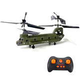 SYMA S026H 2.4G 3CH Helicóptero de control remoto de simulación con hélices duales de altura fija Modelo de transporte militar Helicóptero RC