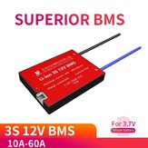 DALY BMS 3S 12V 10A 15A 20A 30A 40A 50A 60AリチウムイオンBMS 11.1V 12.6V 18650リチウム電池パックBMS、バランス付き