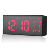 Large Digital Clock with Indoor Temperature LED Wall Clock Calendar with Date
