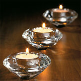 Glass Crystal Candelabra Candleholders Stand Tea Light Candle Stick Wedding Home Decor Gift