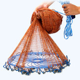 Amerikanischer Stil braunes Ködernetz mit Handwurfnetz aus Stahldraht und Netz aus 3-4,8 m Netting Twine mit Gewichten.