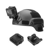 Accessoires de support fixe de base de casque en alliage d'aluminium pour caméra d'action Gopro Hero 5/6/7/8/9 Xiaoyi Insta360 DJI FPV