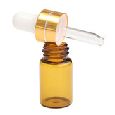3ml Vaciar Essential Oil Botellas Recargables Mini Amber Glass Dropper Travel Frascos Cuidado de la Piel herramientas