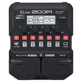 Pédale de processeur d'effets multi-effets pour guitare Zoom G1 FOUR/G1X FOUR, With Built-in effects, Amp Modeling, Looper, Rhythm Section, Tuner, Battery Powered