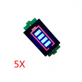 5つセット 7.4V Li-po バッテリーインジケーターディスプレイボード 電源ストレージモニター
