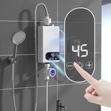 MROSAA 4500W Tankless Instant Electric Water Heater HD Touch Screen Shower System for Bathroom and Kitchen