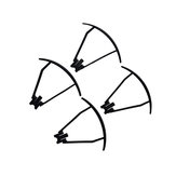 4Pcs VISUO XS809S XS809HW XS809W RC Quadcopter Spare Parts Blade Propeller Props Guard Protection Cover