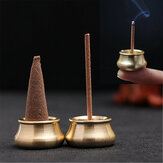 Kettős célú Mini Copper Füstölő Kúpus Bot Tartó Tálca Cönverence Torony Meditáció Díszítés