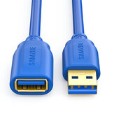 Cable de extensión USB 3.0 SAMZHE Cable de cabeza redonda USB macho a hembra Cable de carga de datos Universal para computadora PC Laptop TV PS4 Extender UK-615