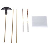 Conjunto portátil de 8 escovas de caça para calibre de escova de limpeza de arma de cobre 4,5 / 5,5 mm, extensão de algodão