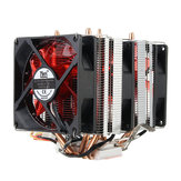 4 tubi di calore rosso LED 3 dissipatore di calore del raffreddamento CPU Cooling per AMD AM2 / 2 + AM3 Intel LGA 1156