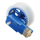 Kit de bricolaje de ruedas de goma azul de 5 piezas + motor TT de 3-6v para accesorios de automóviles de chasis inteligente