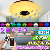 Luminária de teto dimmable RGBW de 72W com controle remoto de música inteligente via Bluetooth do aplicativo
