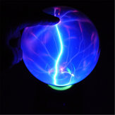 Lampada sfera musica a plasma da 5 pollici con luce blu, decorazione per casa
