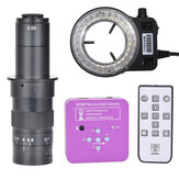 Caméra de microscope vidéo numérique électronique industriel FHD 51MP HDMI USB avec objectif C Mount 180X pour la soudure de PCB sur téléphone.