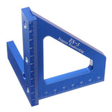 ES-5 Righello multifunzione per la lavorazione del legno in lega di alluminio Marcatura dell'angolo di taglio 3D Righello a T Disposizione quadrata Righello di misurazione a 45/90 gradi