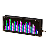 Samodzielny zestaw wyświetlacza zegarowego DIY LED Music Spectrum o rozmiarze 16x32 segmentów, wyświetlający rytm 8 różnych trybów spektrum, poziom wyświetlacza świetlnego elektronicznego.