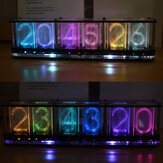 Geekcreit® Upgrade Boldfaced Word DIY Imitate Glow Clock Kit Vollfarbige RGB Glow Tube Clock LED Musik Spectrum Kit DS3231