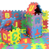 72pcs gosses de bébé mini-jamais tapis de nombre de lettres d'alphabet de mousse 3èmes puzzles jouets éducatifs