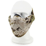 WoSporT Camouflage Half Face Mask For Airsoft CS Paintball Tactical Military Costume