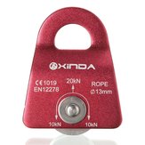 Xinda 20KN Mountain Rock Climbing Mobile Pulley Single Side For 13mm Rope Gear Tool