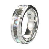 Classic 6mm Tungsten Carbide Ring Shell Tungsten Steel Colorfast Anallergic Rings for Men Women