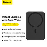Baseus 20W 10000mAh Магнитный мини-беспроводной быстрый зарядный Power Bank для iPhone 13 Pro Max для Samsung Galaxy Note S21 Ultra Huawei Mate40 OnePlus 8 Pro