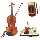 Astonvillas 4/4 Solid Electro Acoustic Violin with Pickup Case&Accessories