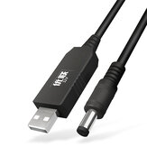 Desconecte USB para 5.5mm / 3.5mm 5V DC Barrel Jack Power Cable Conversor DC Boost Módulo de fonte de alimentação de tensão para roteador Wifi