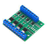 Módulo amplificador de PLC MOS FET de 4 canales, convertidor PWM de 3-20V a 3.7-27V DC 10A, módulo de aislamiento de optoacoplador con accesorios