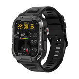 MK66 1,85-Zoll-HD-Bildschirm, Bluetooth-Anrufe, Herzfrequenz-, Blutdruck- und SpO2-Überwachung, IP68 wasserdichte Outdoor-Smartwatch