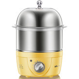 Cuiseur à œufs automatique Bear ZDQ-2153 avec arrêt automatique, cuiseur à œufs mini à double paroi en acier inoxydable avec minuterie