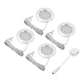 4pcs Silver Interior RV Marine LED Recessed Ceiling Lights Car Dome Lights Cabinet Light DC12V