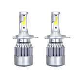 2pcs 12V / 24V C6 LED Ampoule H1/H4/H7/H11/9005/9006 Phares blancs 72W 7200Lm COB Projecteur Auto Projecteur antibrouillard Lampe