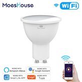 MoesHouse RGB + CW + WW GU10 WiFi Smart LED Glühbirne Smart Life Tuya 4.5W Dimmbare Lampe Arbeiten Sie mit Alexa Google Home AC100-250V