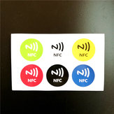 6pcs Ntag213 144byte NFC Kapazität Farbe Electronic Tag Card Aufkleber Telefon verfügbar Adhesive Labels RFID