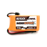 CNHL MiniStar 650mAh 14.8V 4S 70C Lipo akkumulátor XT30U csatlakozóval 3 hüvelykes FPV RC drónhoz