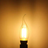 Lâmpada LED retrô Edison COB regulável AC220V B22 C35 4W branco quente