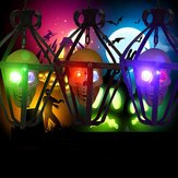 Tragbare bunte blinkende LED-Leuchtschädel-Nachtlicht-Hängekäfig-Halloween-Partydekoration