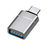 Geva Type-C auf USB 3.0 OTG Adapter USB C Stecker auf USB 3.0 Buchse Konverter Anschluss Aluminiumlegierung für Handy Laptop