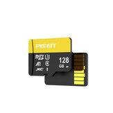 Pisen Class 10 Højhastigheds TF-hukommelseskort 16GB 32GB 64GB 128GB Micro SD-kort Flash-kort Smartkort til bærbar computer, kamera, telefon, drone