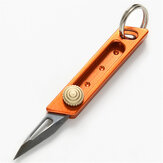 YYEDC Couteau de poche vintage en alliage d'aluminium Mini couteau de protection personnelle Couteau utilitaire portable Couteau à pression et à tirage détachable Outils de coupe de papier