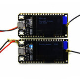 Module de développement de carte ESP-32 LILYGO® TTGO CH9102X QFN28 LORA32 868MHz/915MHz ESP32 LoRa OLED de 0,96 pouces avec écran bleu Bluetooth WIFI et antenne, lot de 2
