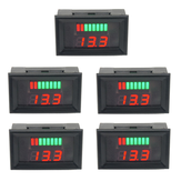 5Pcs 12-60V Digital Voltmeter Tester DC Panel Voltage Current Meter Tester Lead Acid Battery Capacity LED Indicator Display