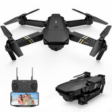 FLYHAL E58 PRO WIFI FPV com câmera HD 1080P e ângulo de ajuste de 120°, modo de retenção de altura alta e drone quadricóptero dobrável RC Drone Quadcopter RTF