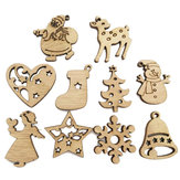 100 قطعة خشبية من الرسوم المتحركة اللطيفة والإبداعية DIY Cutouts Craft Embellishments خشب Ornament الزخارف