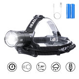 OUTERDO 3500LM XHP50 Zoomable LED Head Torch Ultra Bright Headlamp + 2Pcs 3200 mAh USB Rechargeable Batteries for Fishing Hunting Camping Hiking