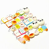 Banggood Kawaii 10 darab bájos puha panda/kenyér/torta/zsemle telefonkötél játékok díszek
